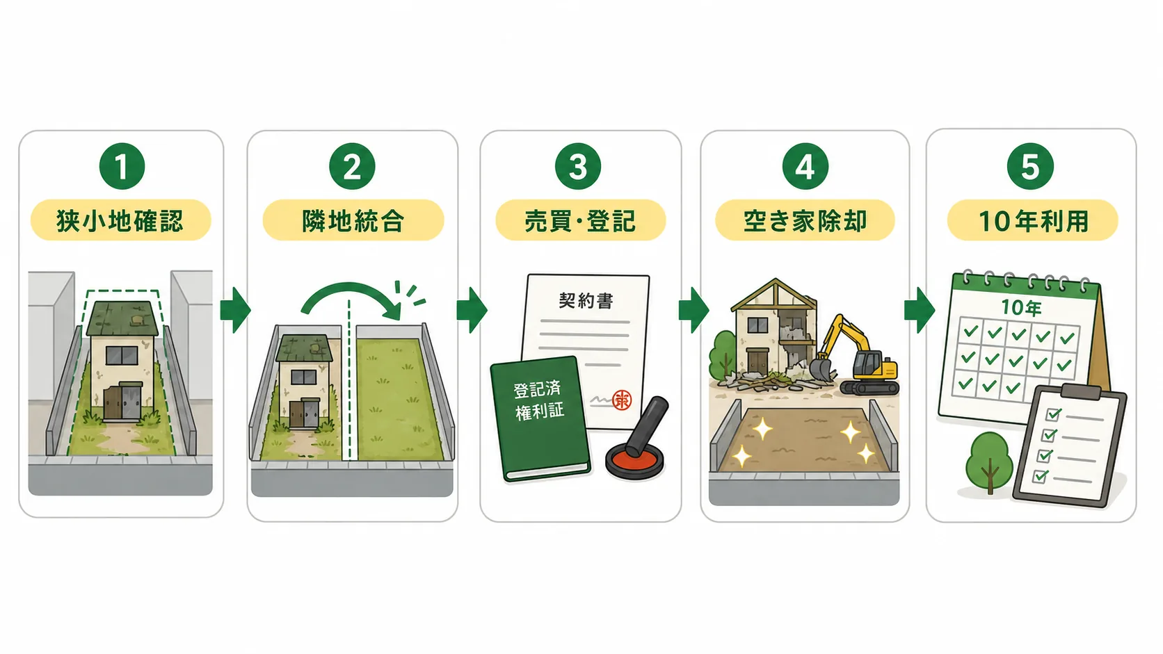 狭小地等解消推進補助の確認フロー