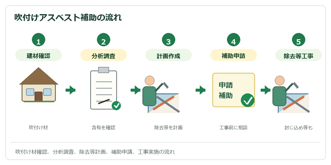 堺市吹付けアスベスト補助の流れ